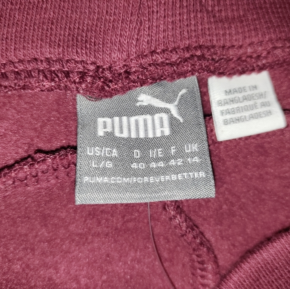 🆕Puma | Regular Fit Maroon Jogger Sweatpants Womens Size Large - Picture 4 of 6